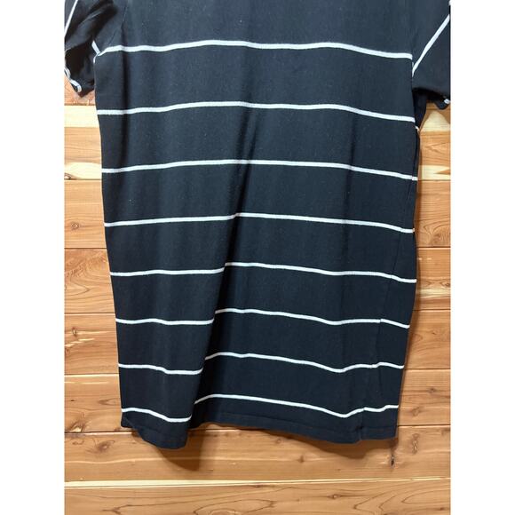 Brandy Melville Black White Striped One Size Tee Crewneck Classic - Picture 8 of 8
